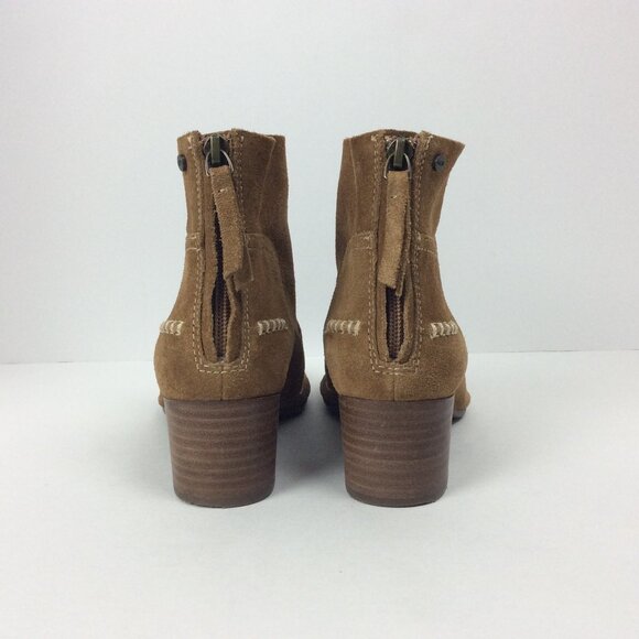 UGG Ankle Boot Classic Suede Leather Bandara Tan Brown Coastal Cowgirl 6.5 - Picture 2 of 10